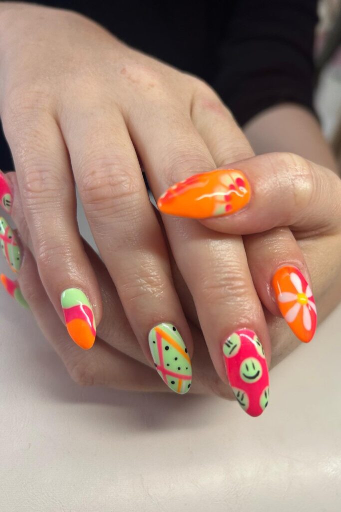 Neon Fruit and Smileys