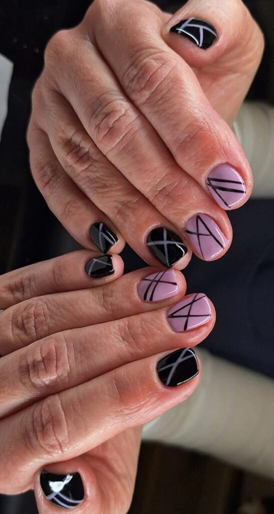 Pink and Black Geometric Vibes