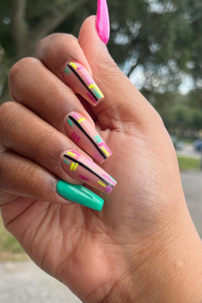 Sheer Pink Neon Mix
