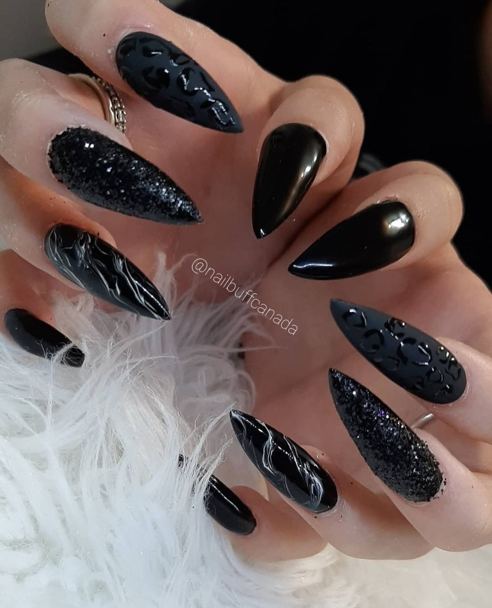 Textured Black Glamour