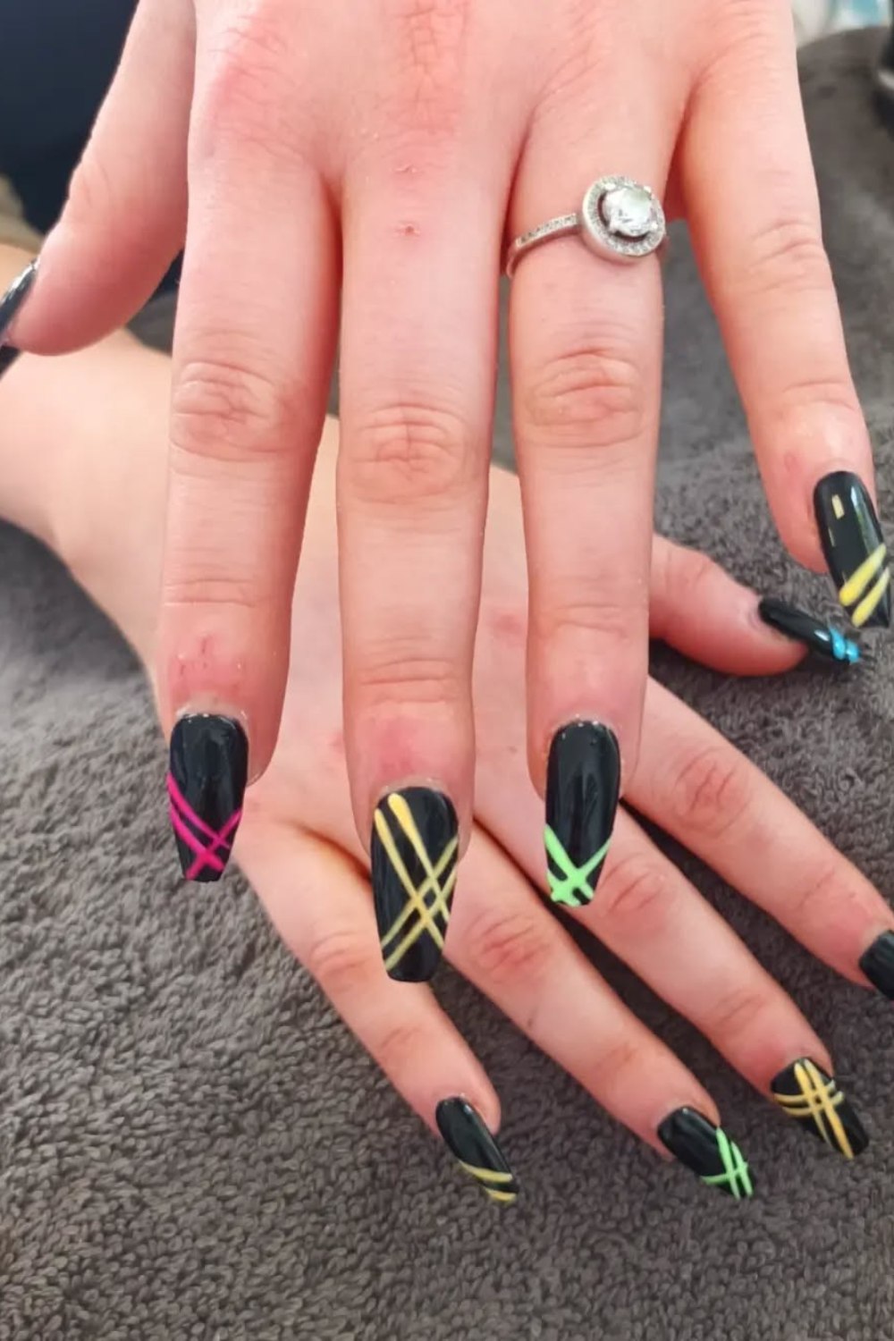 Neon Pop Art Criss-Cross