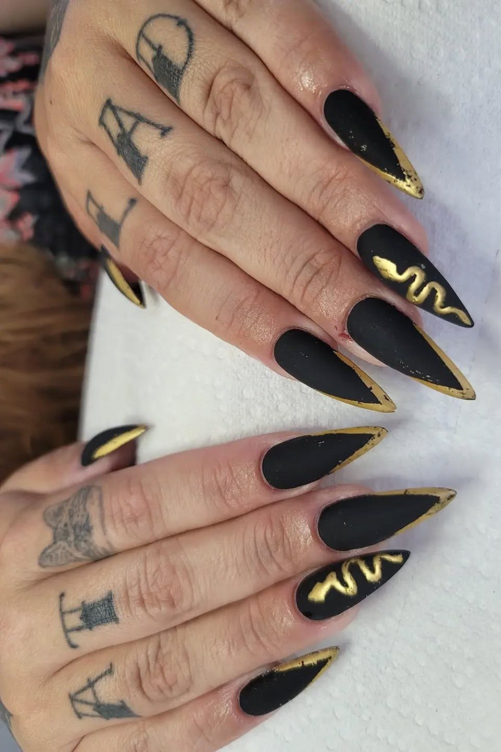 Golden Snake Stilettos