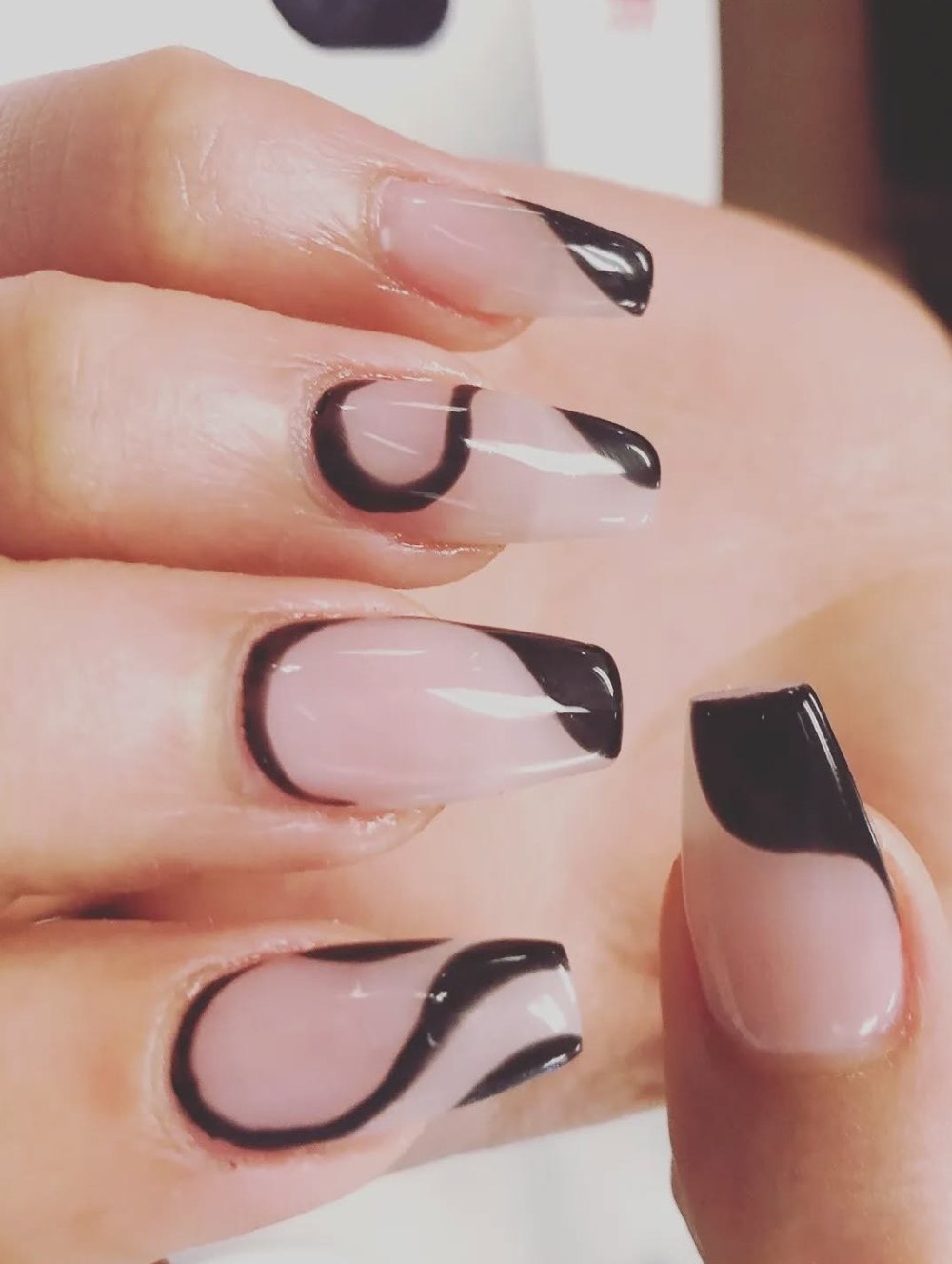 Asymmetrical Nude Swirls