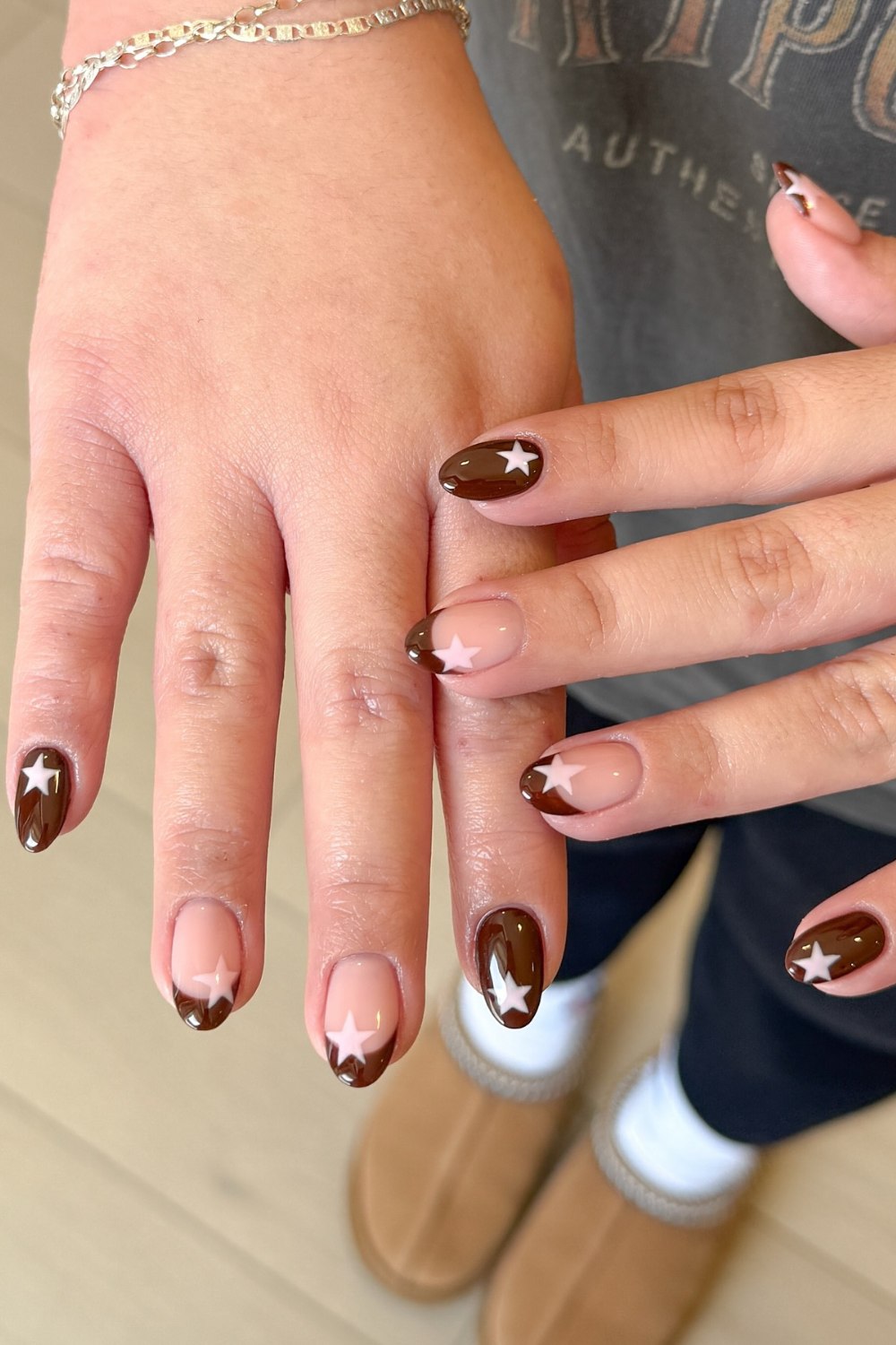 Brown and Nude Star Design