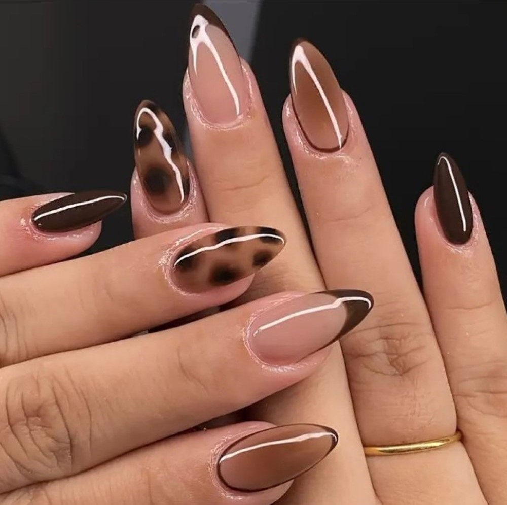 Ombre Brown to Nude Gradient