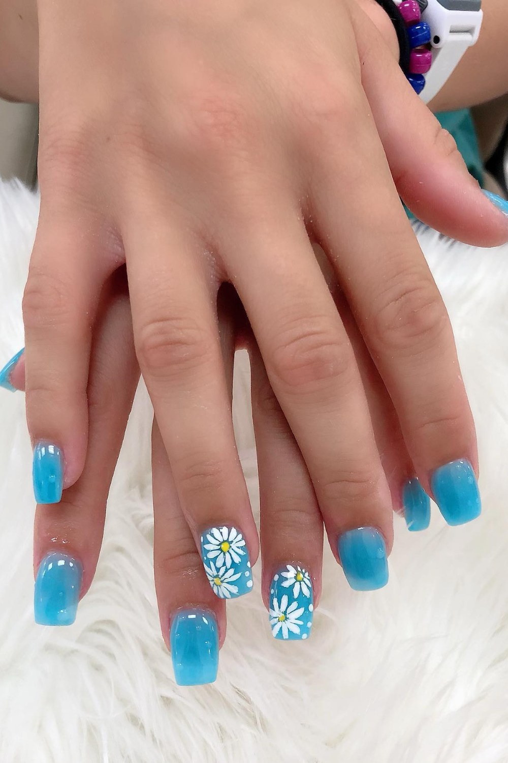 Cheerful Blue Daisies