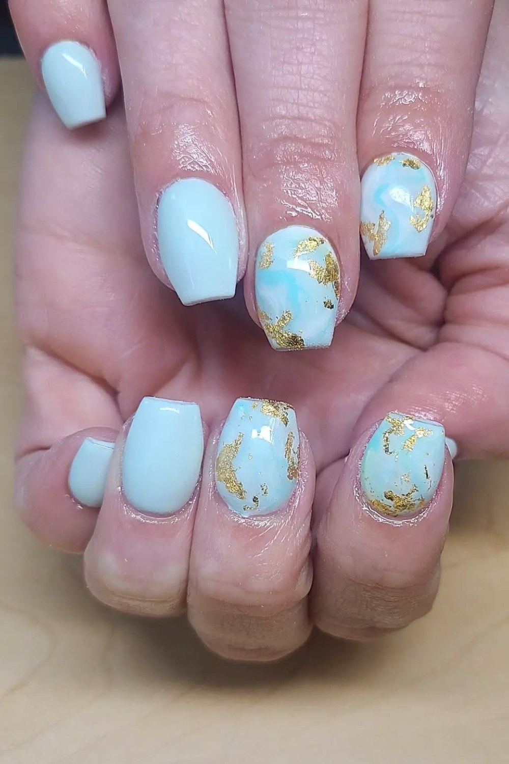 Blue Marble Gold Foil