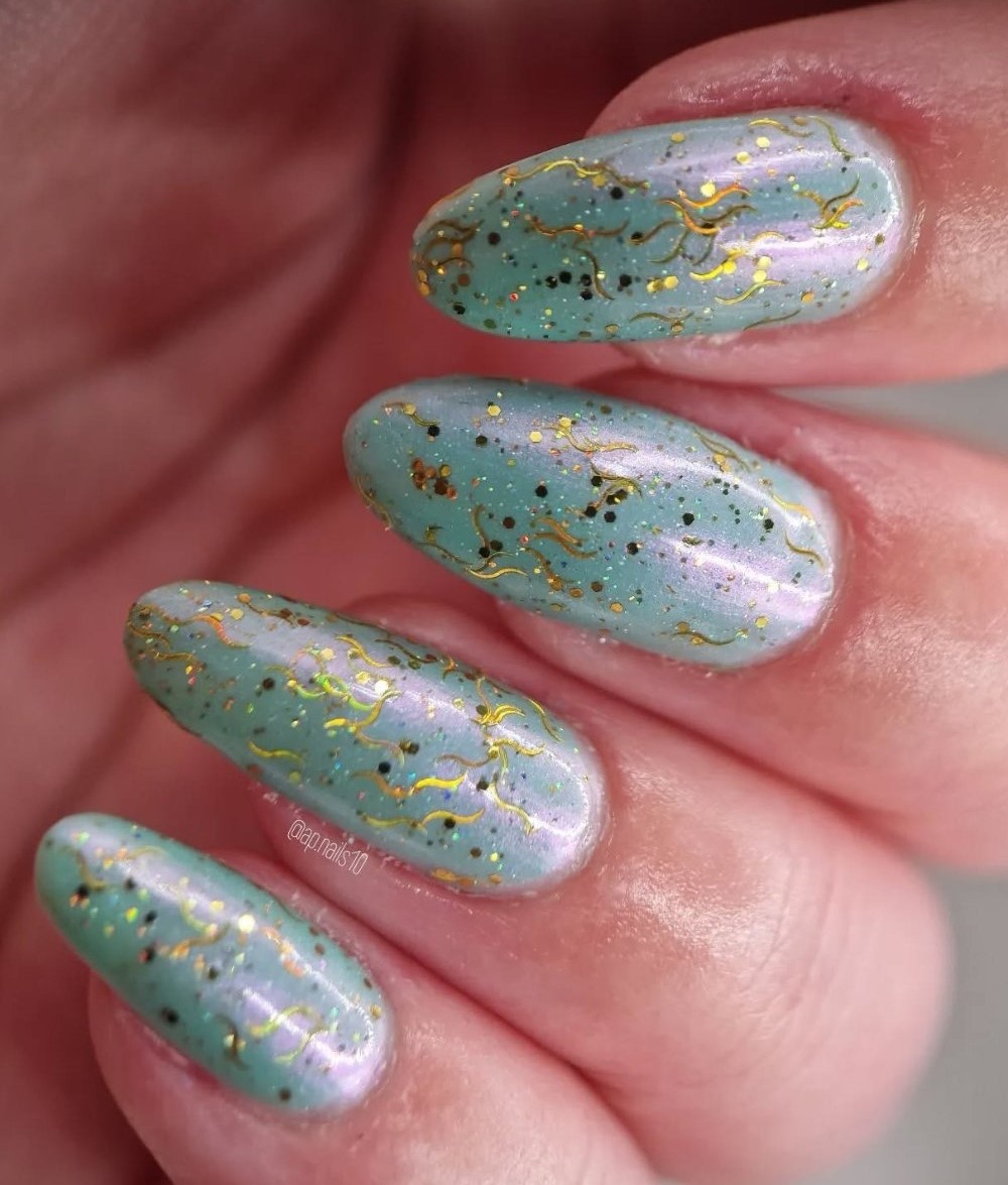 Gold Foil Swirls