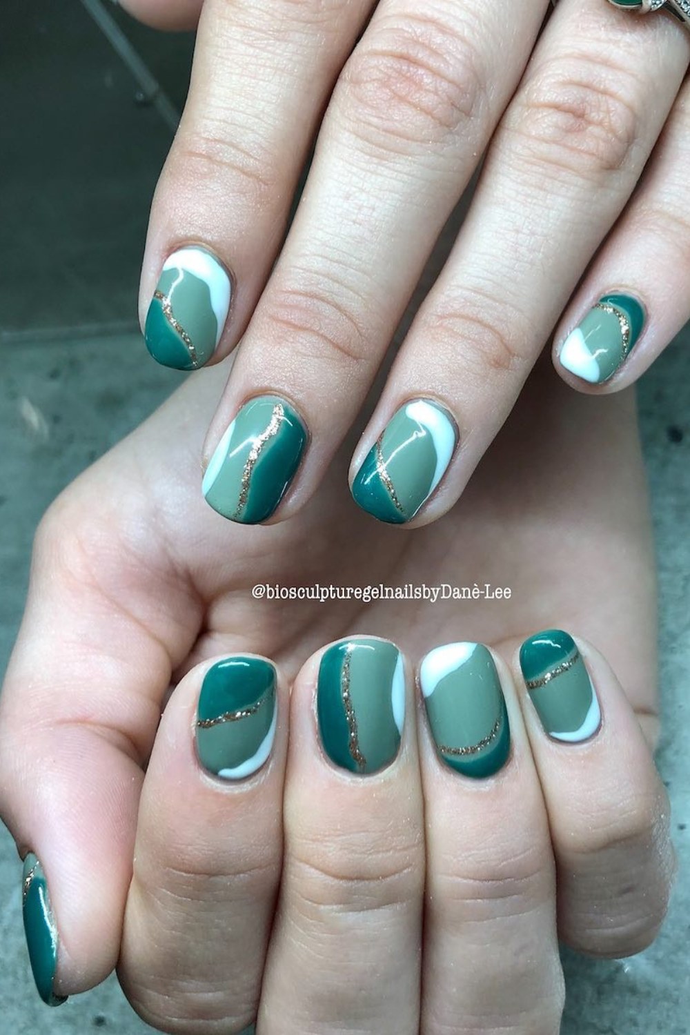 Multi-Toned Green Color Blocking