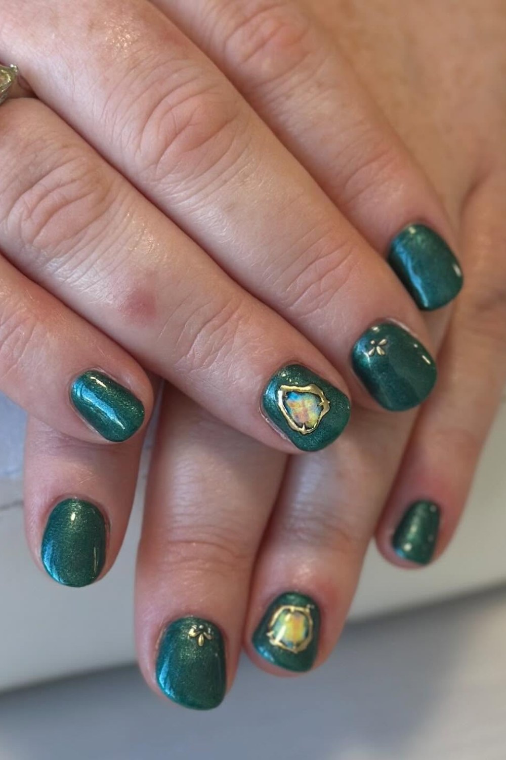 Forest Green with Opal Accents