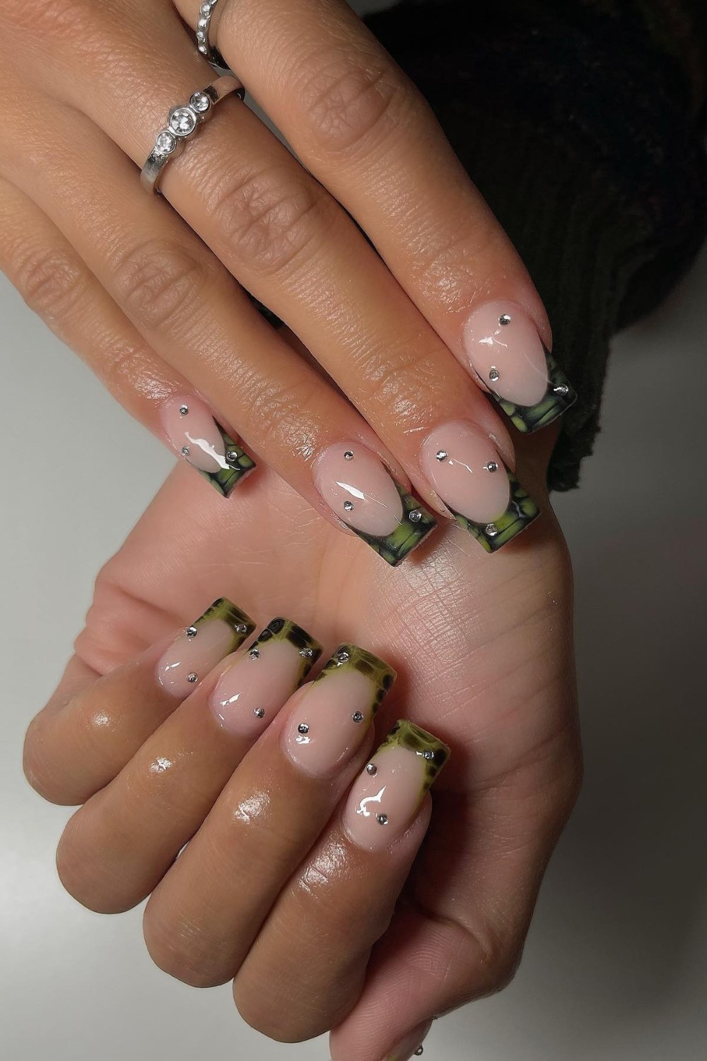 Rhinestone Olive Opulence