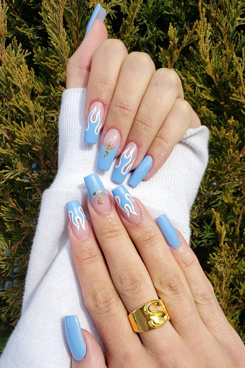 Flame French Tips