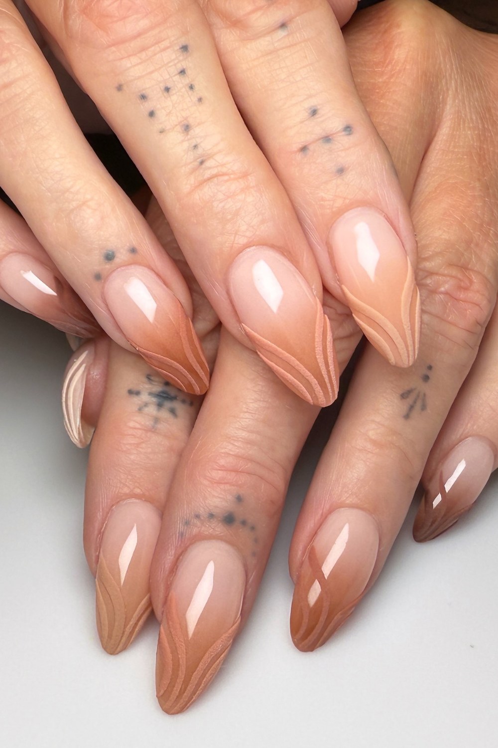 Coral Sunset Swirls