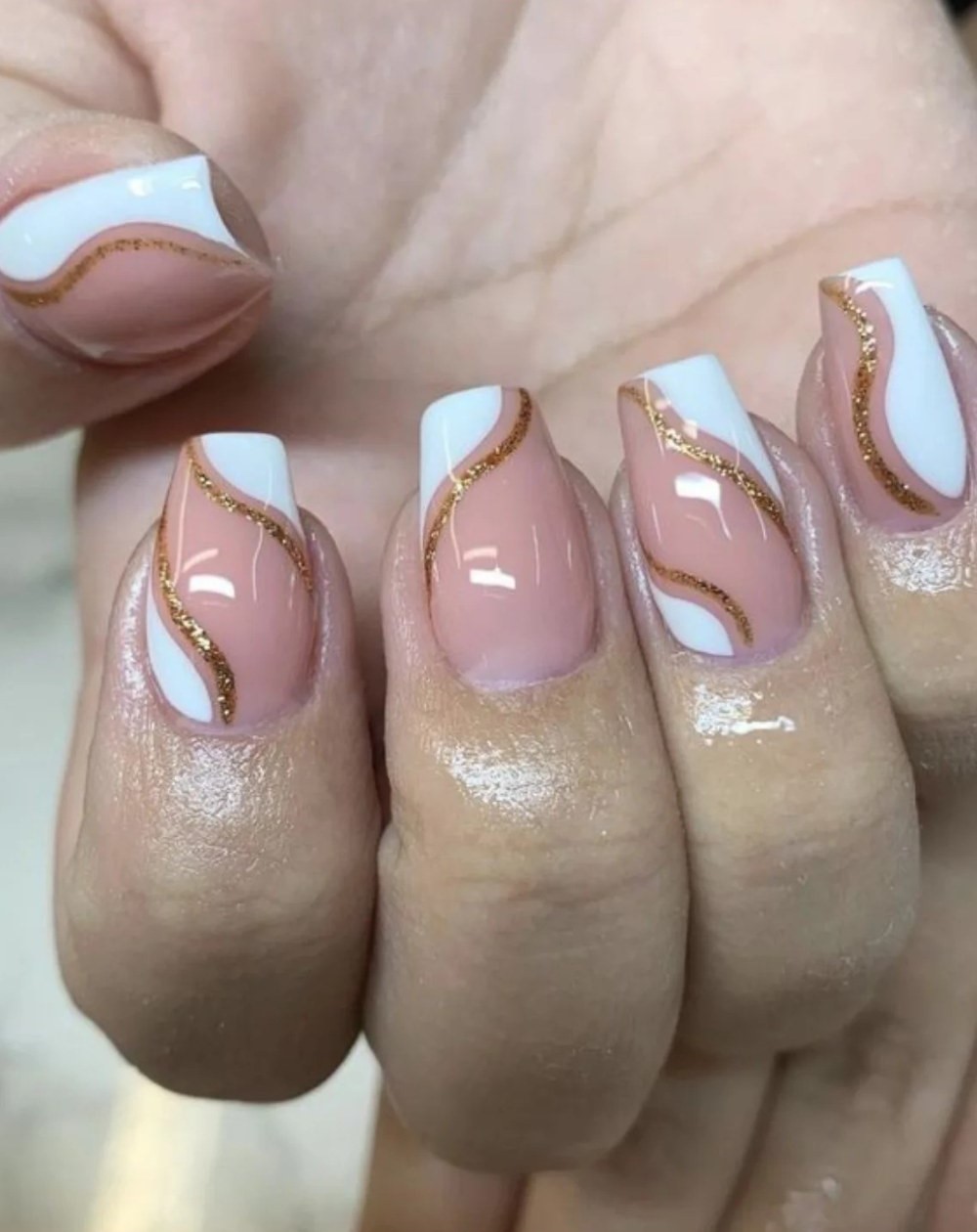 Golden French Swirls