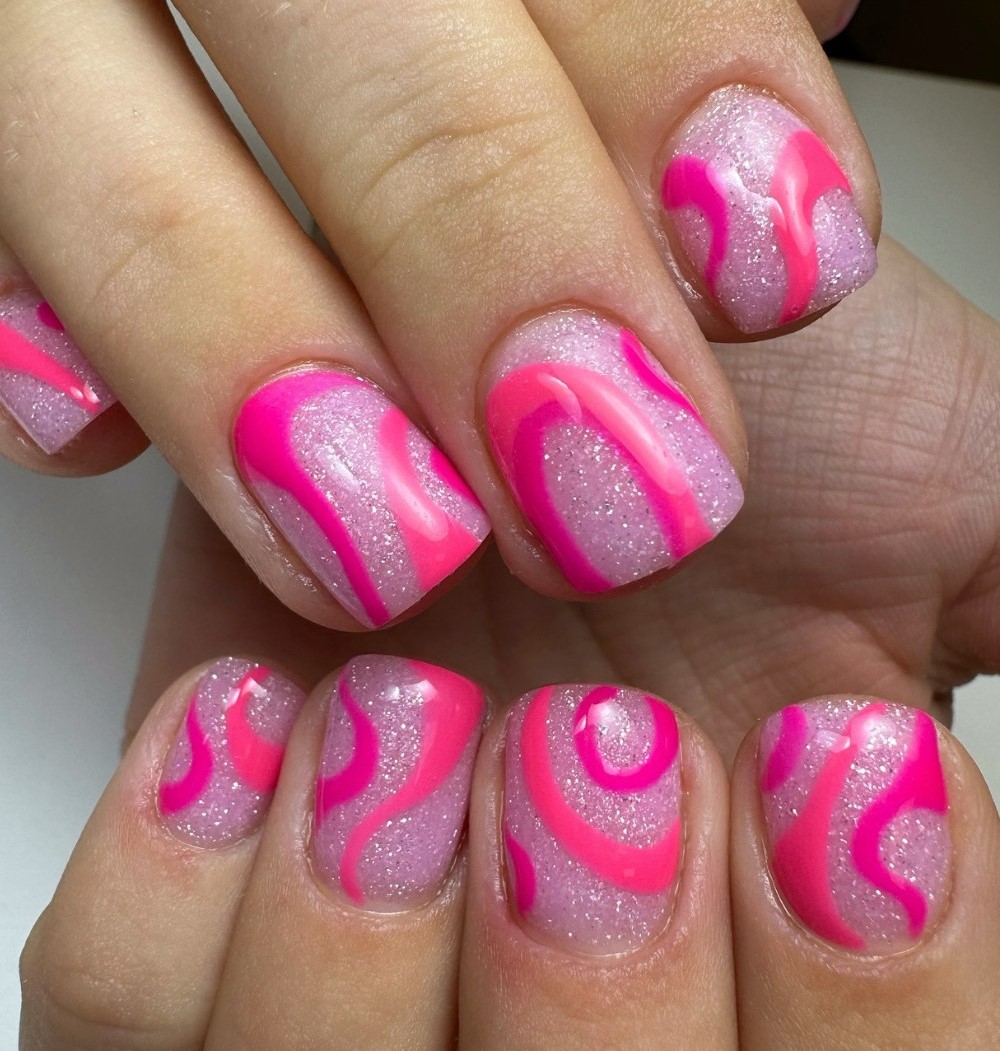 Pink Sparkle Spiral