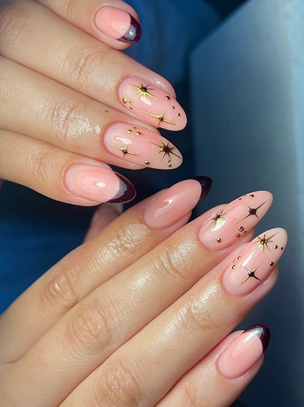 Starry Pink and Burgundy