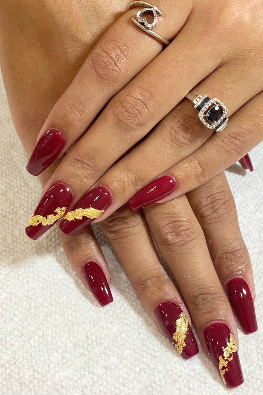 Burgundy Foil Accents