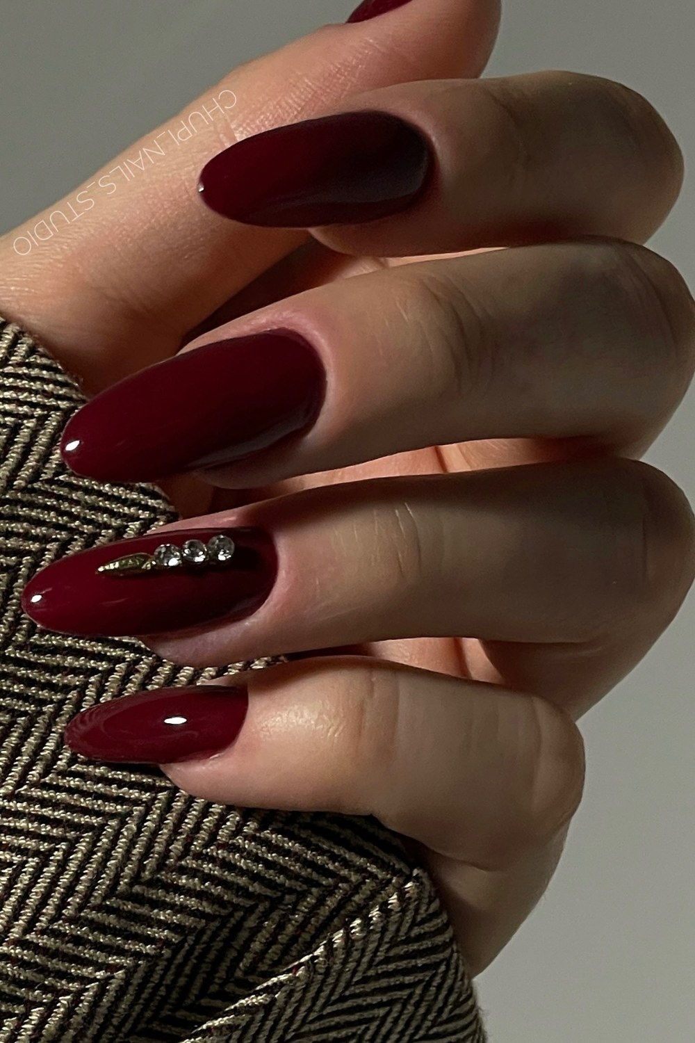 Burgundy with a Touch of Bling