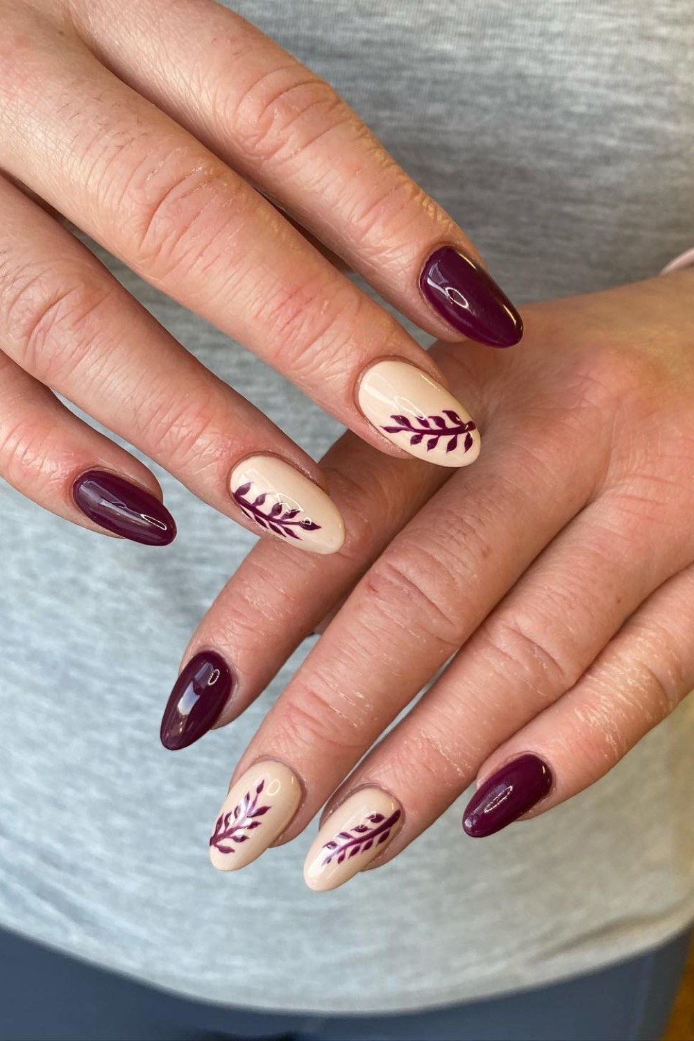 Burgundy Nature-Inspired Art