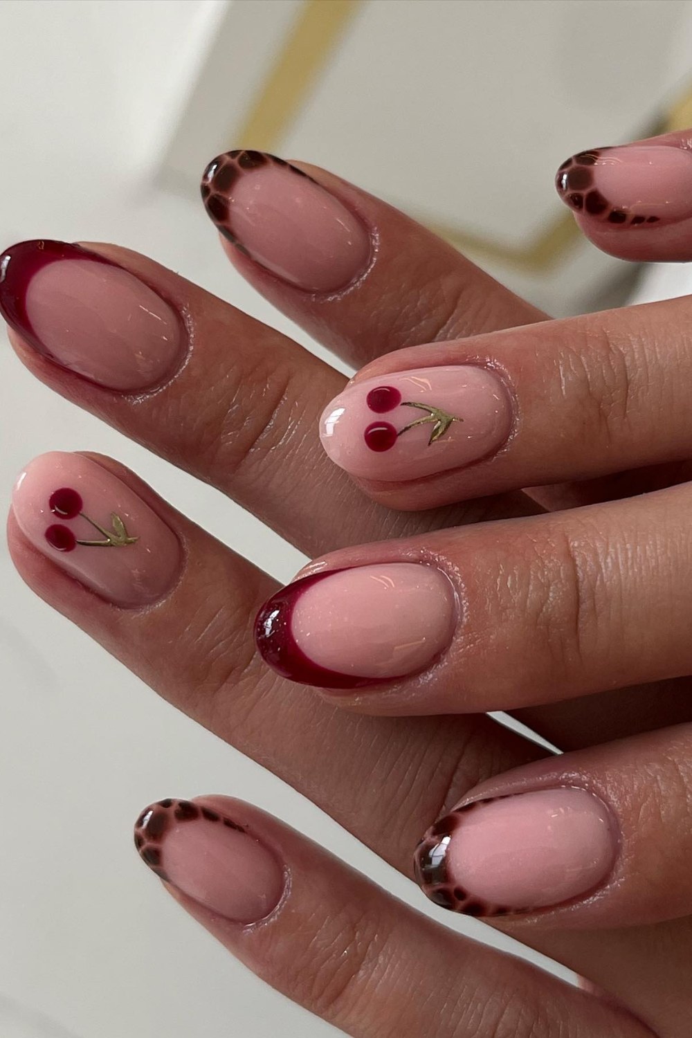 Cherry Leopard Burgundy Mix