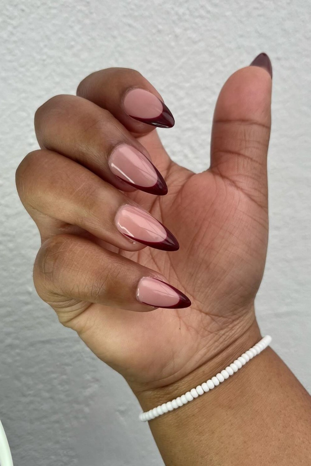 Nude and Burgundy Elegance