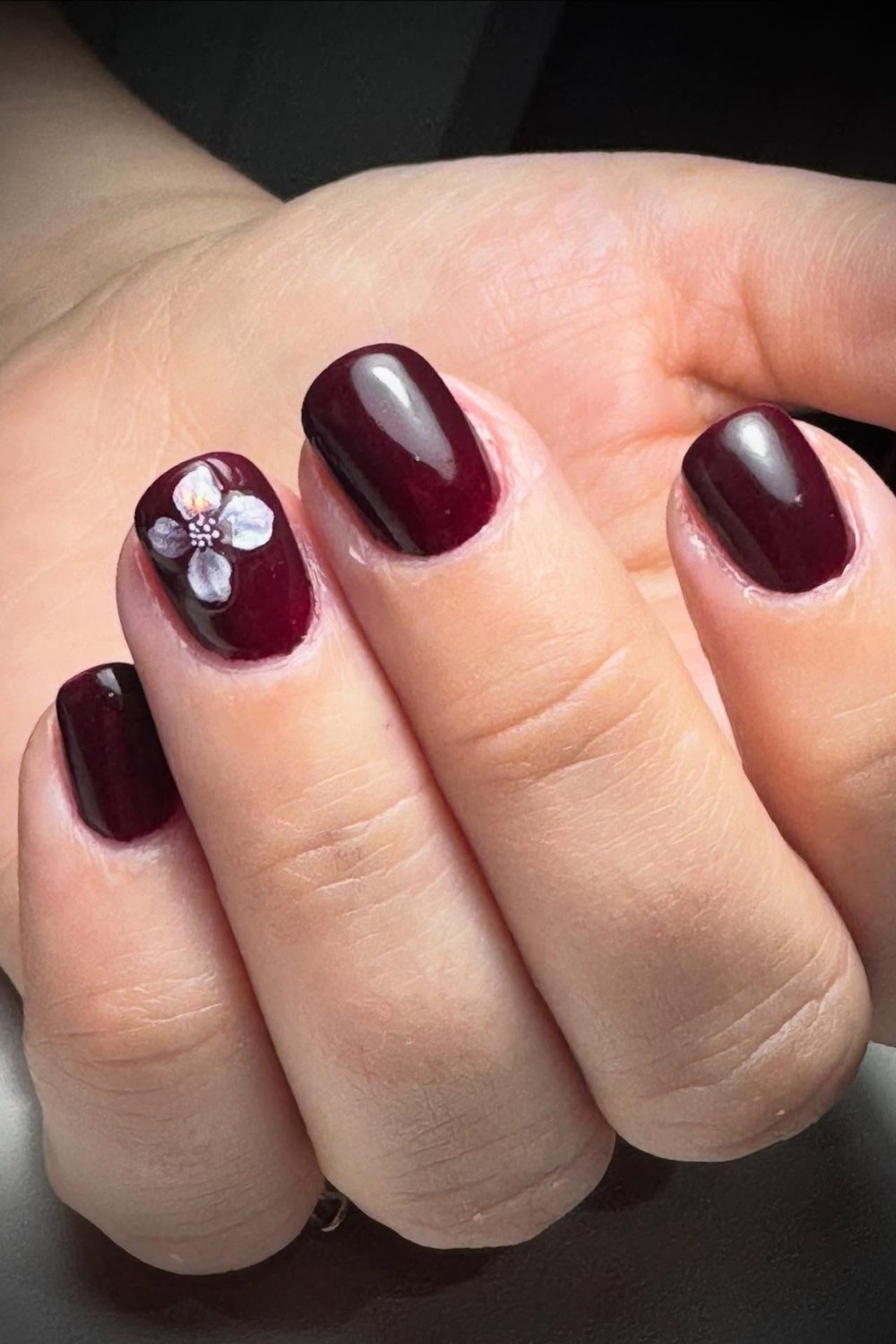 Burgundy with Delicate Florals