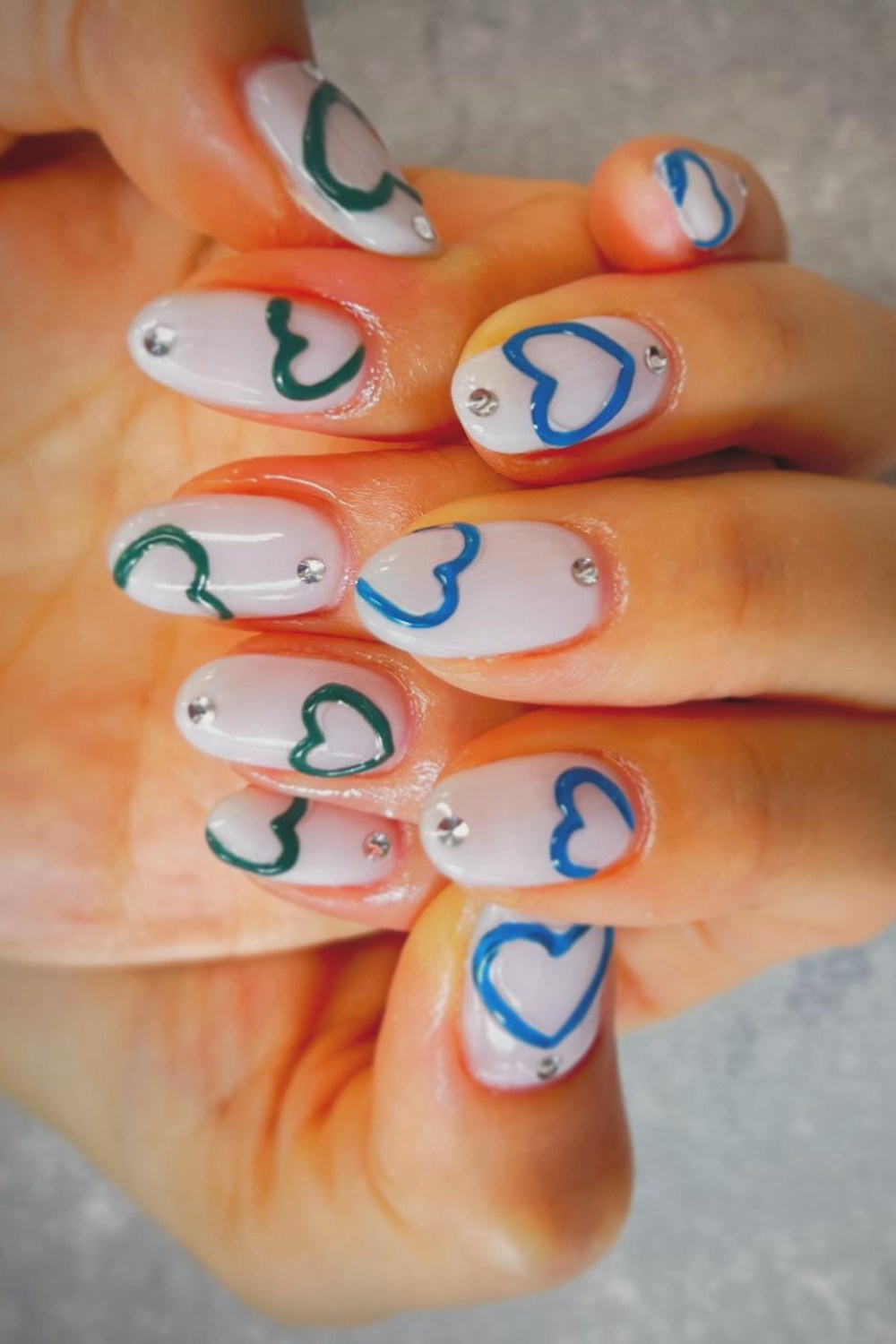 Colorful Heart Outlines