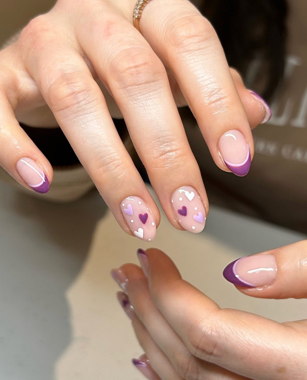 Purple Hearts and Dots