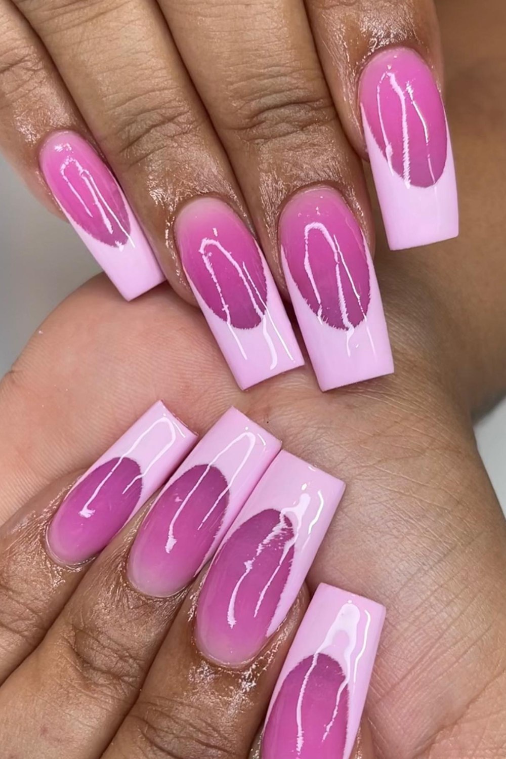 Pink and Purple Ombre French