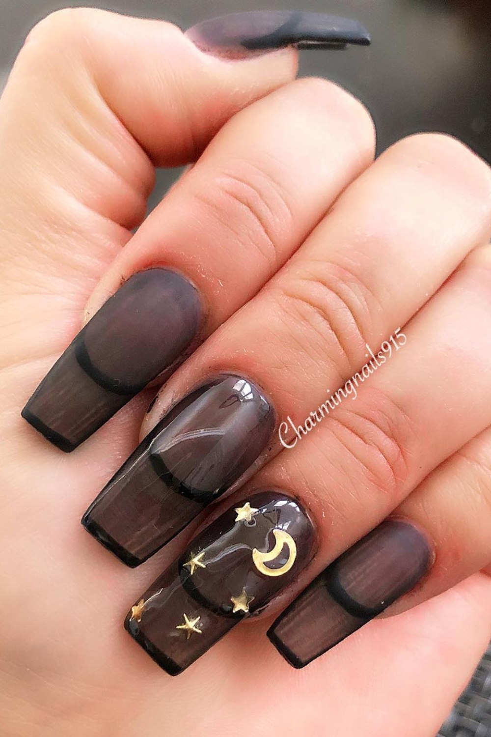 Dark Brown with Celestial Accents