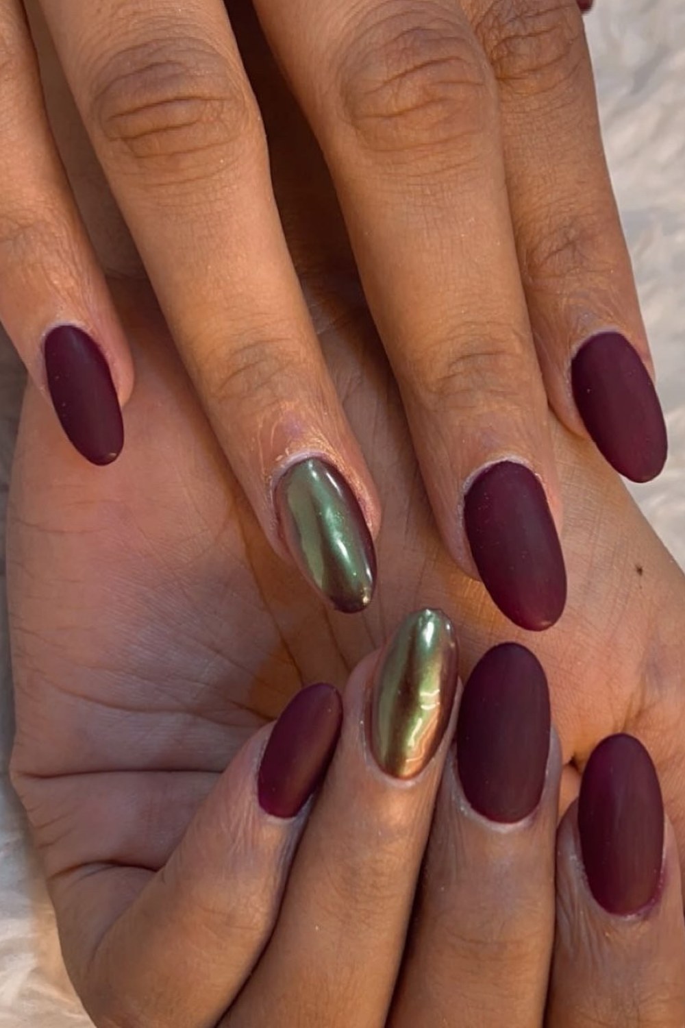 Burgundy Meets Metallic