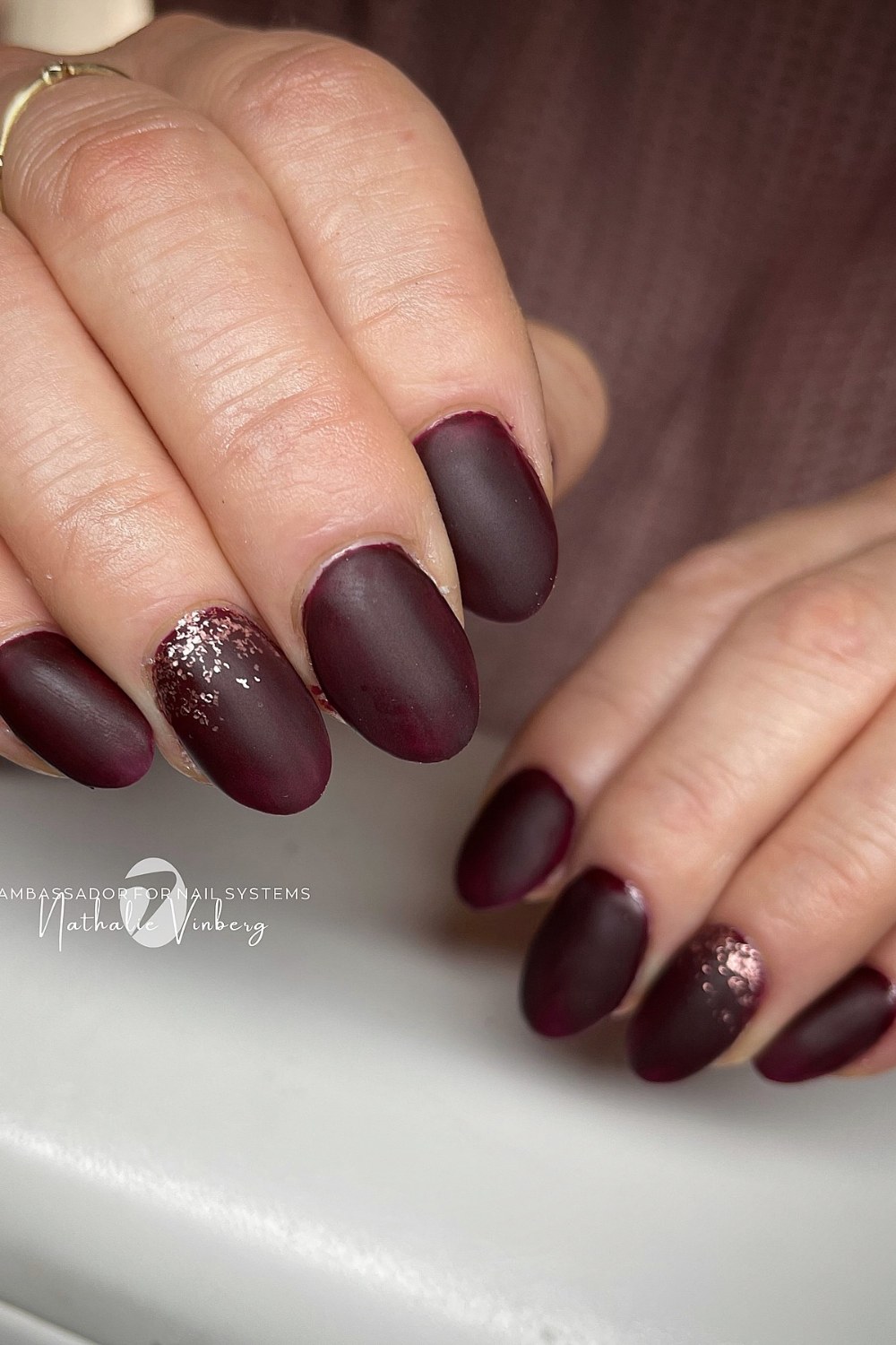 Burgundy Rose Gold Gradient